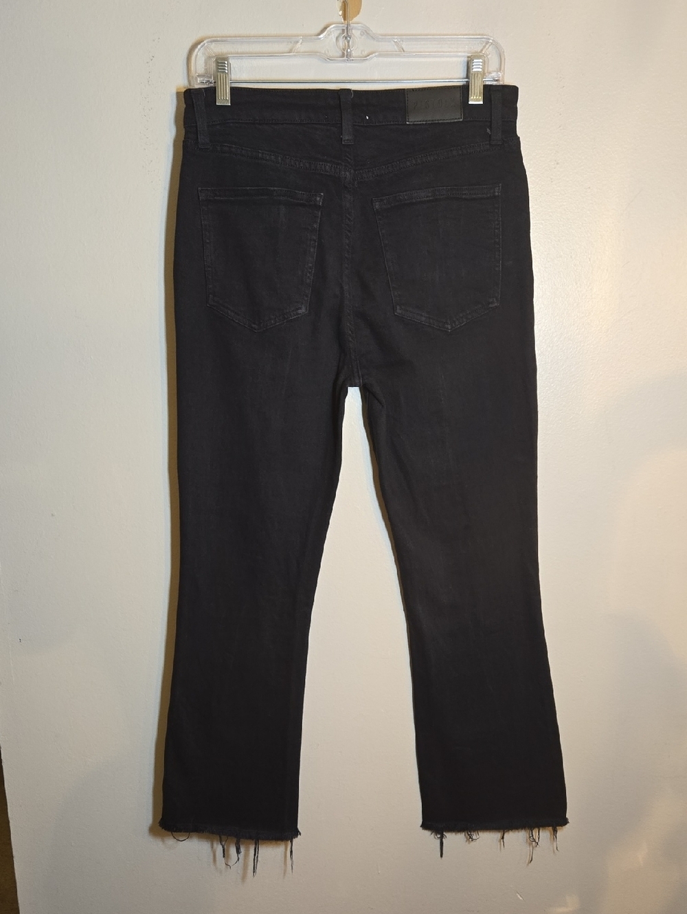 Pistola Lennon High Rise Crop Boot Jeans Abyss Wash Raw Hem Dark Denim Size 28 - Picture 5 of 11